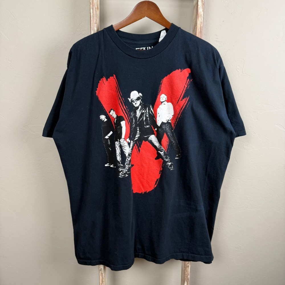 Vntg 05 Vertigo Black Band Music Tour T Shirt size 2XL
